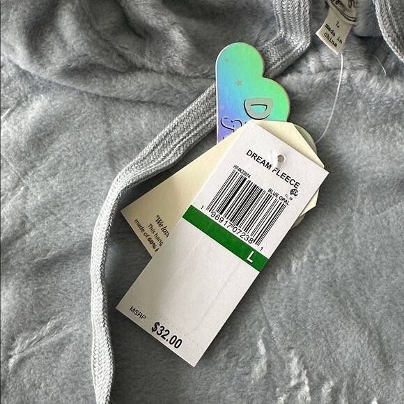 Hippie Rose Dream Fleece Hoodie Large Blue Opal NWT IN PACKAGE - Picture 6 of 9